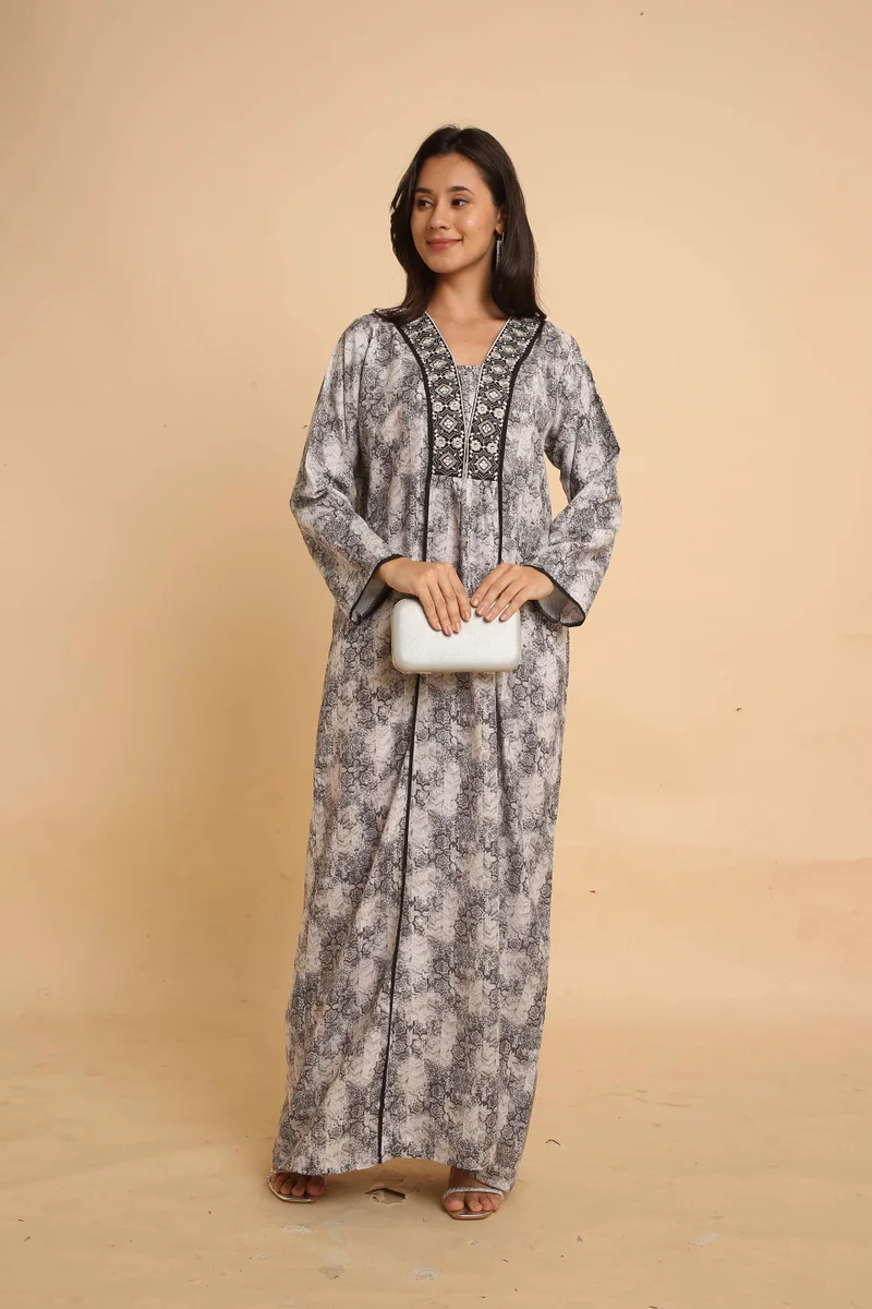 HANA & SARA Classic Modest Arabic Jalabiya with Timeless Elegant Look